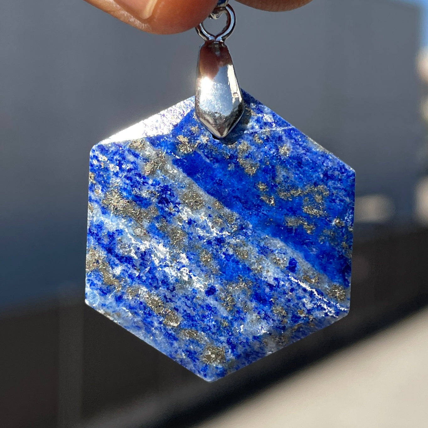 Lapis Lazuli Hexagonal Pendant Lapis Lazuli Hexagonal Pendant